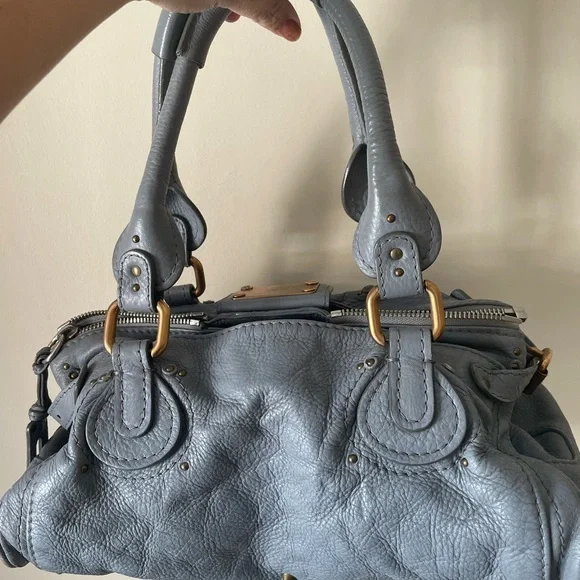 Gray Leather Handbag - Picture 2 of 7